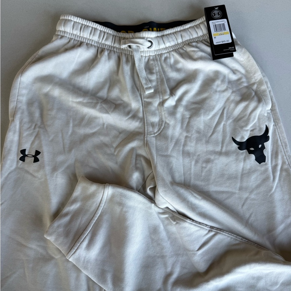Under Armour Cream Joggers with Logo